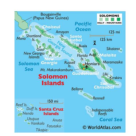 MAP of Solomon Islands